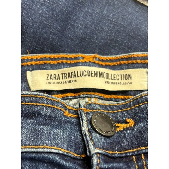 Zara Trafaluc Denim Collection Womens Blue Jeans Skinny Jeggings High Rise Side - Picture 7 of 7